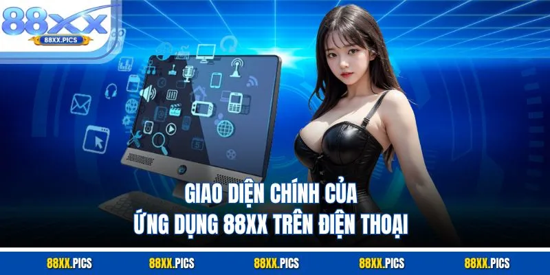 Giao diện chính của ứng dụng 88XX trên điện thoại